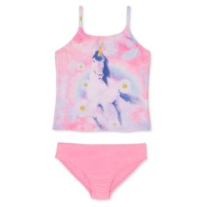 Girls Unicorn Swim Tankini, 2-Piece, Size: 14-16